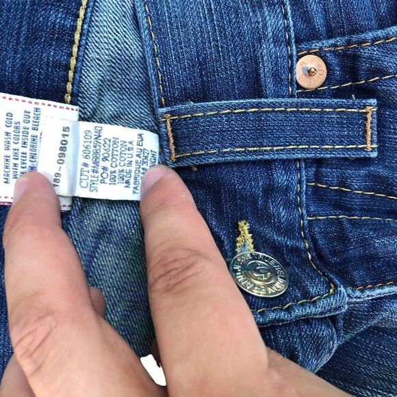 Vintage True Religion Jeans Size 32 STRAIGHT Blue Leather Tab - Picture 5 of 10